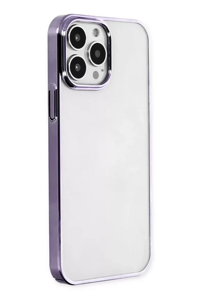 Newface Apple iPhone 13 Pro Max Kılıf Element Silikon - Mor - Resim 2