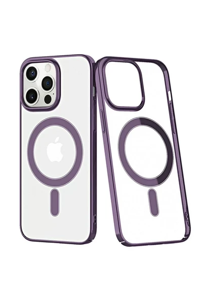 Newface Apple iPhone 13 Pro Kılıf Element Magneticsafe Sert Kapak - Derin Mor ürün görseli 1