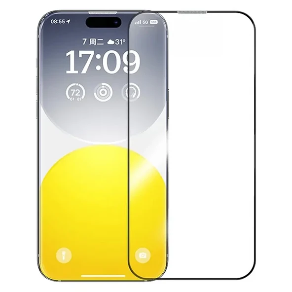 Baseus Corning iPhone 15 Pro Max HD Tempered Full Koruma Cam Ekran Koruyucu-1852 ürün görseli 1