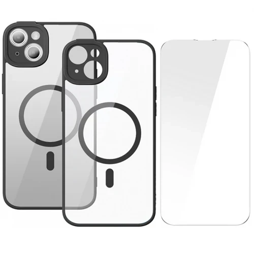 Baseus Frame Series iPhone 14 Plus 6.7 Kamera Koruyuculu Magsafe Kılıf + Tempered Ekran Koruyucu Set-1852 ürün görseli 1