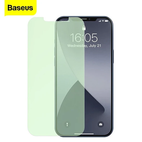 BASEUS İPhone 12 Mini 0.15mm Full Tempered Cam Ekran Koruyucu 2Set Anti-Bluelight-1852 ürün görseli 1