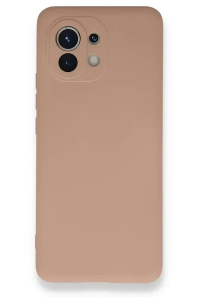 Newface Xiaomi Mi 11 Kılıf Nano içi Kadife Silikon - Pudra ürün görseli 1