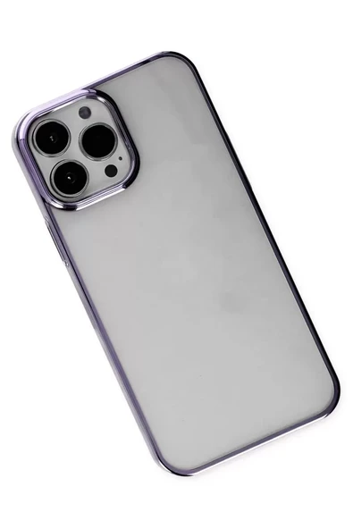 Newface Apple iPhone 13 Pro Max Kılıf Element Silikon - Mor - Resim 3