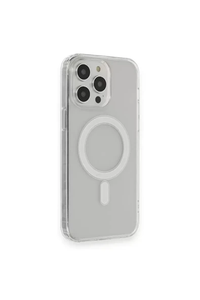 Newface Apple iPhone 13 Pro Max Kılıf Matte Şeffaf Magneticsafe - Şeffaf ürün görseli 1