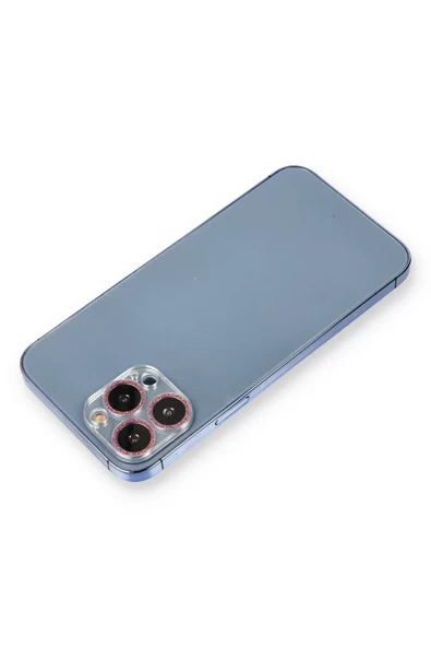 Newface Apple iPhone 12 Pro Shine Kamera Lens Koruma Cam - Pembe ürün görseli 1