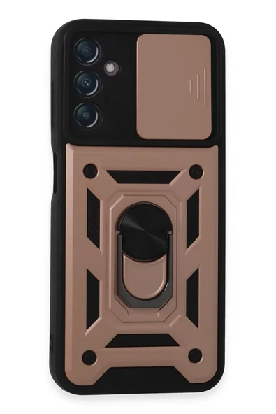 Newface Samsung Galaxy A14 4G Kılıf Pars Lens Yüzüklü Silikon - Rose Gold ürün görseli 1