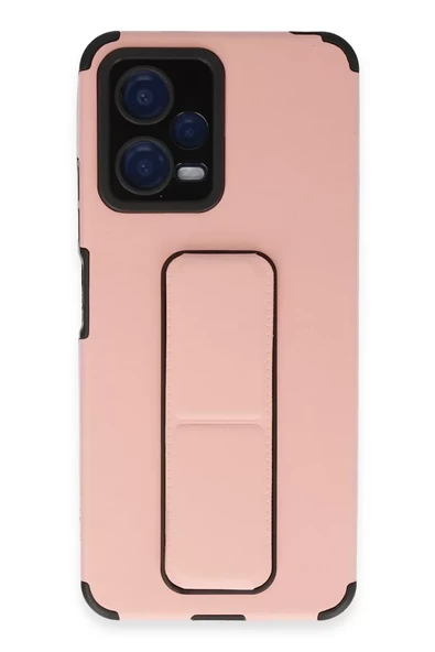 Newface Xiaomi Poco X5 5G Kılıf Mega Standlı Silikon - Pudra ürün görseli 1