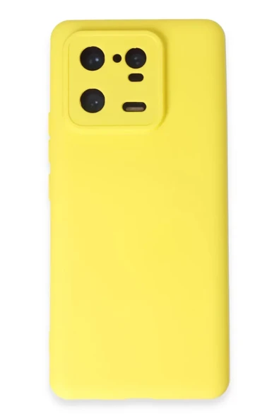 Newface Xiaomi Mi 13 Pro Kılıf Nano içi Kadife Silikon - Sarı ürün görseli 1