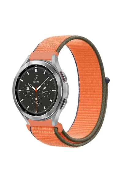 Newface Watch 22mm Hasırlı Cırtcırtlı Kordon - Turuncu ürün görseli 1