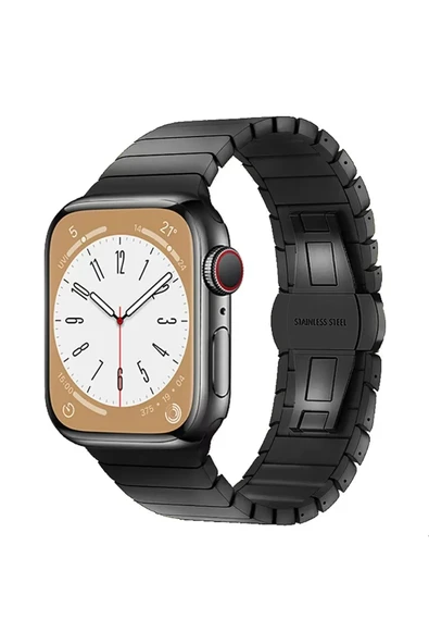 Newface Apple Watch 38mm KR413 Fine Steel Kordon - Siyah ürün görseli 1