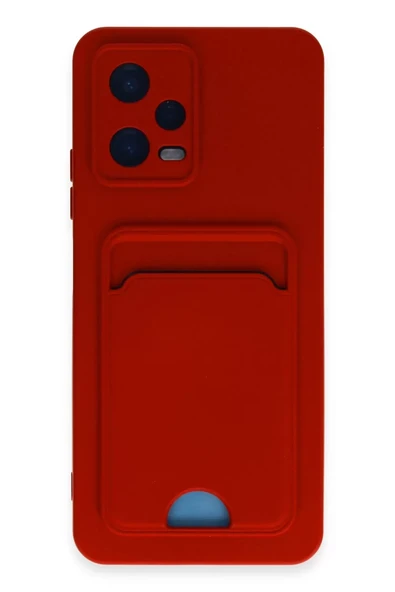 Newface Xiaomi Redmi Note 12 4G Kılıf Kelvin Kartvizitli Silikon - Kırmızı ürün görseli 1