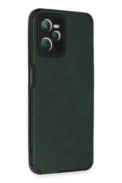 Newface Realme C35 Kılıf Loop Deri Silikon - Yeşil - Resim 2