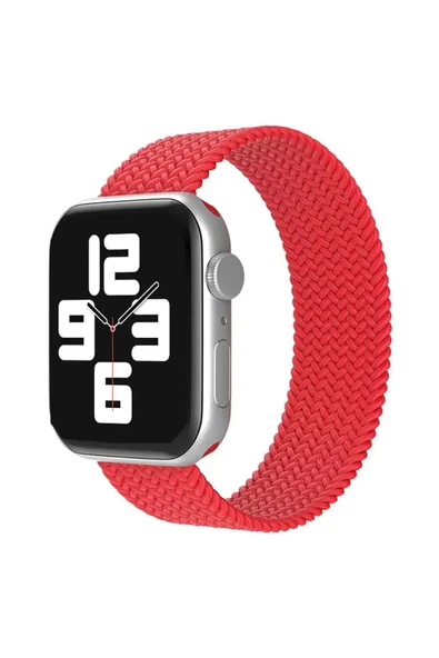 Newface Apple Watch 38mm Ayarlı Solo Silikon Kordon - Kırmızı ürün görseli 1