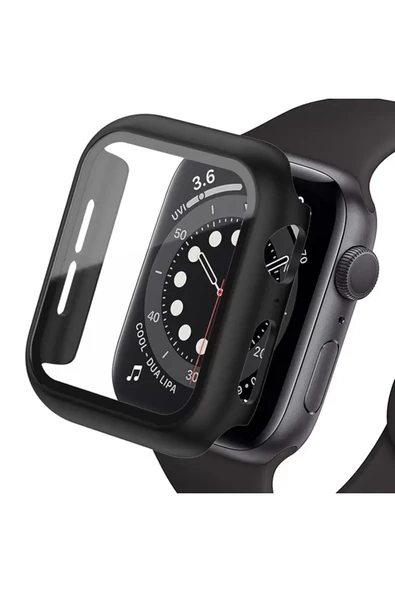 Newface Apple Watch Ultra 49mm Camlı Kasa Ekran Koruyucu - Siyah ürün görseli 1