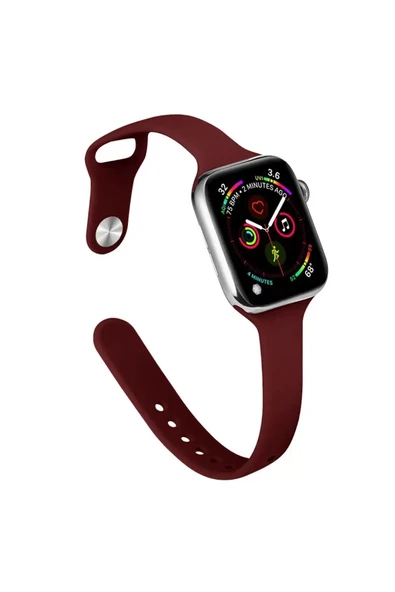Newface Apple Watch 38mm Klasik Kordon - Bordo ürün görseli 1