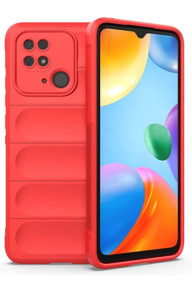 Newface Xiaomi Redmi 10C Kılıf Optimum Silikon - Kırmızı ürün görseli 1