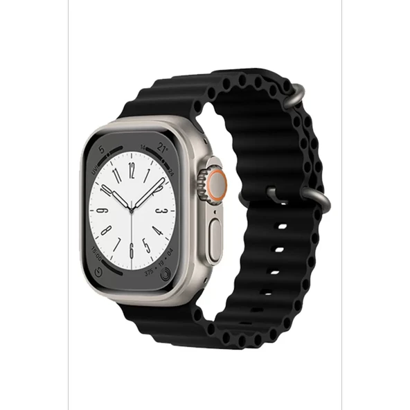 Newface Apple Watch 38mm Ocean Kordon - Siyah - Resim 2