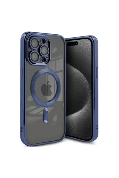 Newface Apple iPhone 15 Pro Kılıf Kross Magneticsafe Kapak - Lacivert ürün görseli 1