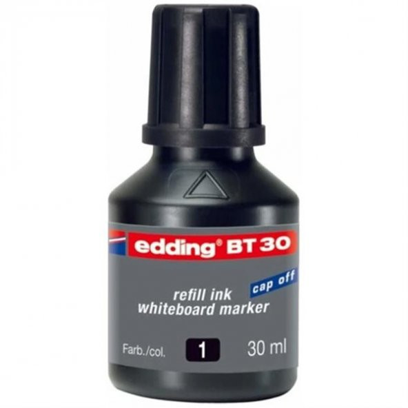 Edding Tahta Kalem Mürekkebi Damlalıklı Ekonomik 30 ML Siyah  BT30 ürün görseli 1