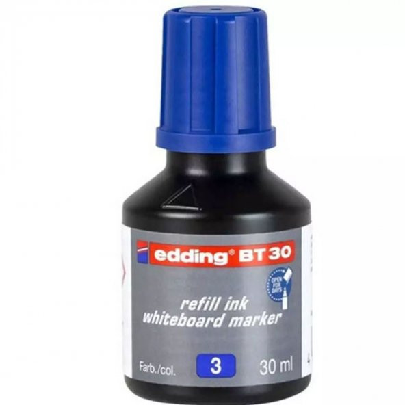 Edding Tahta Kalem Mürekkebi Damlalıklı Ekonomik 30 ML Mavi BT30 ürün görseli 1