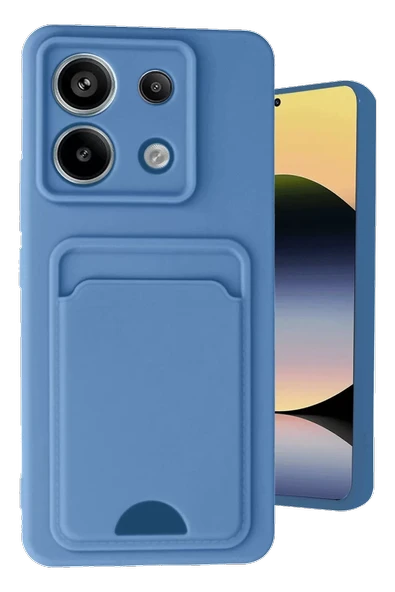 Newface Xiaomi Redmi Note 13 Pro 5G Kılıf Kelvin Kartvizitli Silikon - Mavi ürün görseli 1