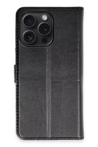 Newface Apple iPhone 15 Pro Max Kılıf Trend S Plus Kapaklı Kılıf - Siyah ürün görseli 1