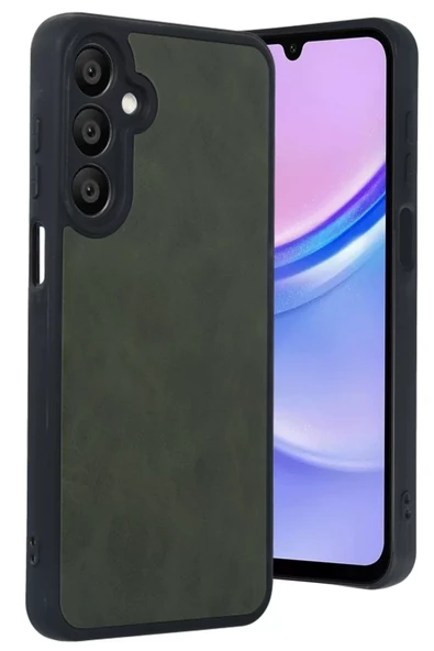Newface Samsung Galaxy A16 5G Kılıf Aras Deri Kapak - Koyu Yeşil ürün görseli 1