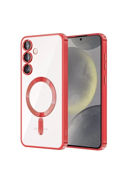 Newface Samsung Galaxy S24 Plus Kılıf Kross Magneticsafe Kapak - Kırmızı ürün görseli 1