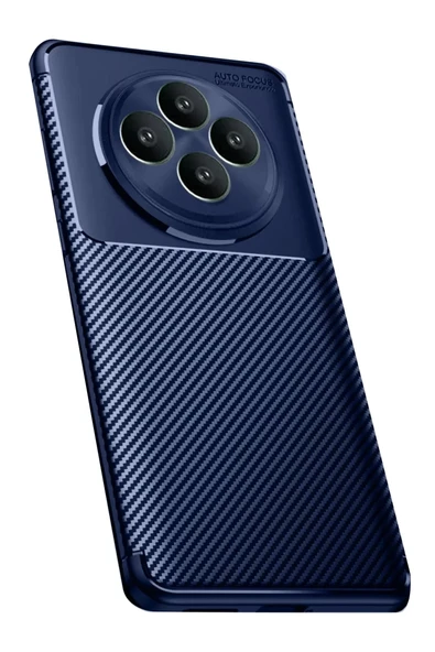 Newface Oppo Reno 11 FS Kılıf Auto Focus Karbon Kapak - Lacivert ürün görseli 1