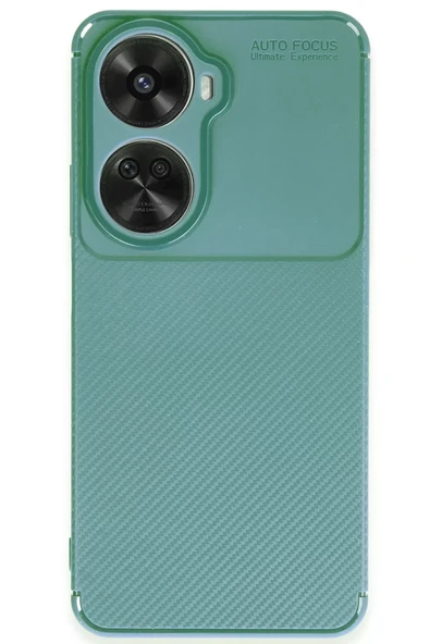 Newface Huawei Nova 12 SE Kılıf Auto Focus Karbon Kapak - Koyu Yeşil ürün görseli 1