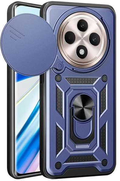 Newface Xiaomi Redmi 14C Kılıf Pars Lens Yüzüklü Silikon - Lacivert ürün görseli 1