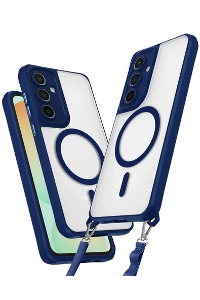 Newface Samsung Galaxy S23 FE Kılıf Enka Magsafe Silikon Kılıf - Lacivert ürün görseli 1