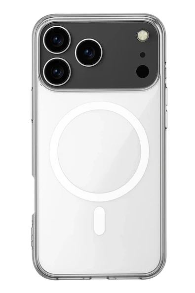 Newface Apple iPhone 17 Pro Kılıf Magneticsafe Şeffaf Silikon - Şeffaf ürün görseli 1