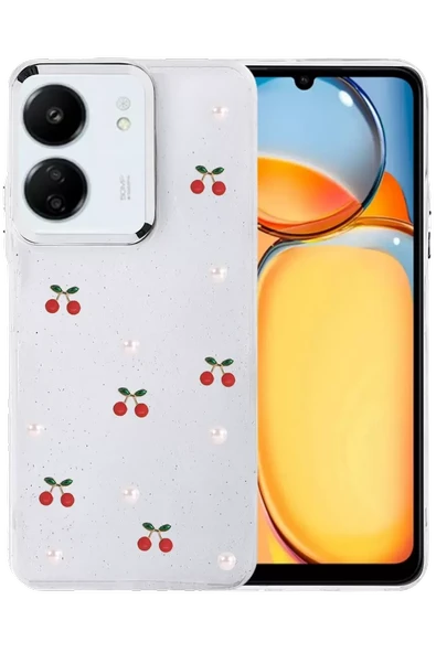 Newface Xiaomi Redmi 13C Fiyonk Desenli Kapak - Desen 9 ürün görseli 1