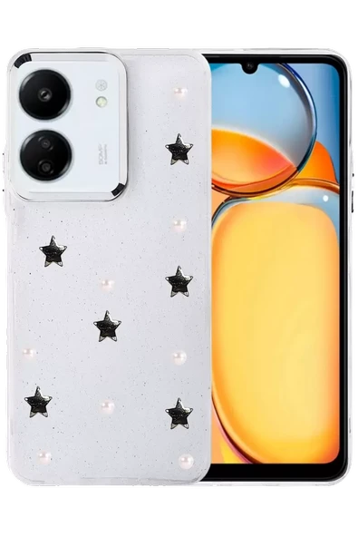 Newface Xiaomi Redmi 13C Fiyonk Desenli Kapak - Desen 7 ürün görseli 1