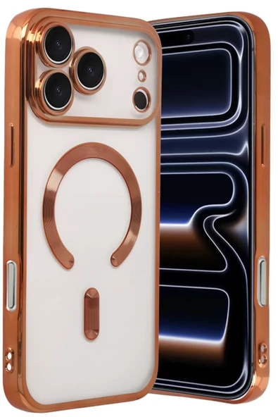 Newface Apple iPhone 17 Pro Max Kross Magneticsafe Kapak - Turuncu ürün görseli 1