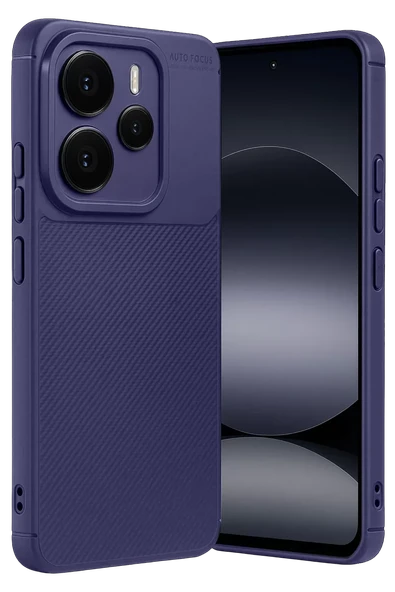 Newface Xiaomi Note 14 5G Auto Focus Karbon Kapak - Lacivert ürün görseli 1