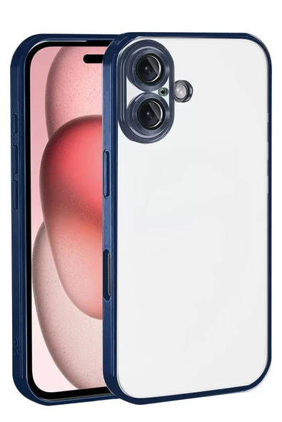 Newface Apple iPhone 17 Razer Lensli Silikon - Lacivert ürün görseli 1