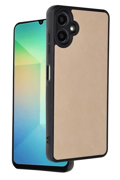 Newface Samsung Galaxy A06 Kılıf Aras Deri Kapak - Pudra ürün görseli 1