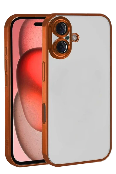 Newface Apple iPhone 17 Razer Lensli Silikon - Turuncu ürün görseli 1