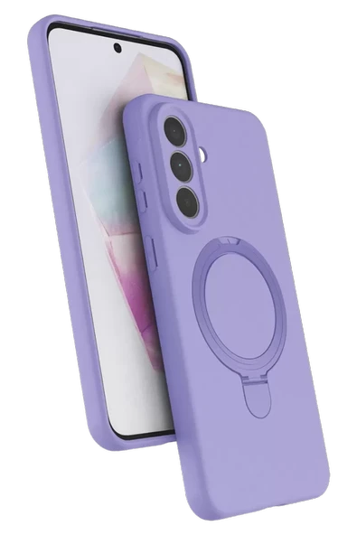 Newface Samsung Galaxy A57 5G Regal Magsafe Standlı Kapak - Lila ürün görseli 1