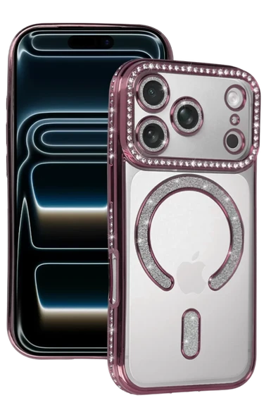 Newface Apple iPhone 17 Pro Max Joke Simli Magneticsafe Kılıf - Pembe ürün görseli 1