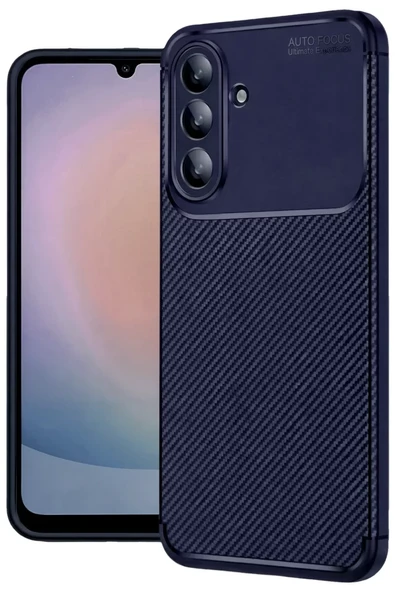 Newface Samsung Galaxy A37 5G Auto Focus Karbon Kapak - Lacivert ürün görseli 1
