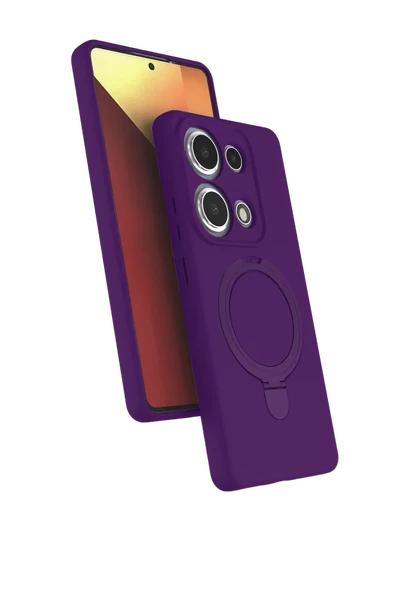 Newface Xiaomi Redmi Note 13 Pro 4G Regal Magsafe Standlı Kapak - Derin Mor ürün görseli 1