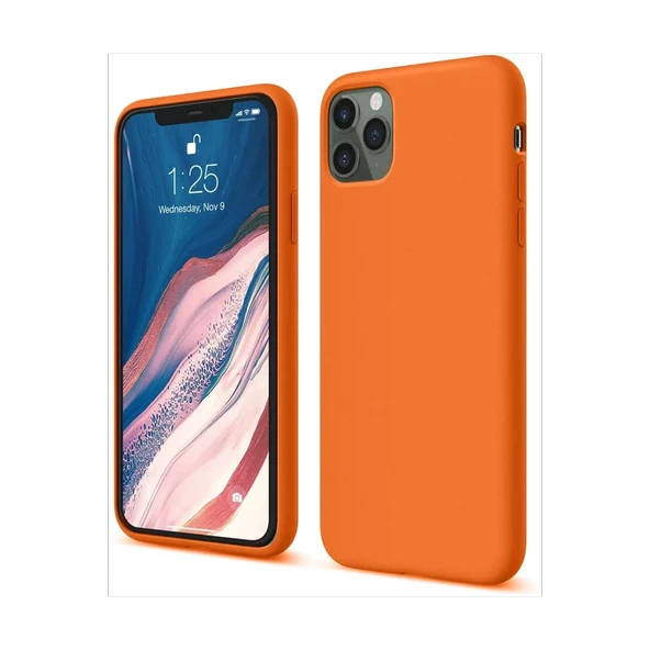 Newface Apple iPhone 11 Pro Kılıf First Silikon - Turuncu - Resim 2