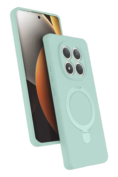 Newface Xiaomi Redmi Note 15 Pro 4G Regal Magsafe Standlı Kapak - Su Yeşili ürün görseli 1