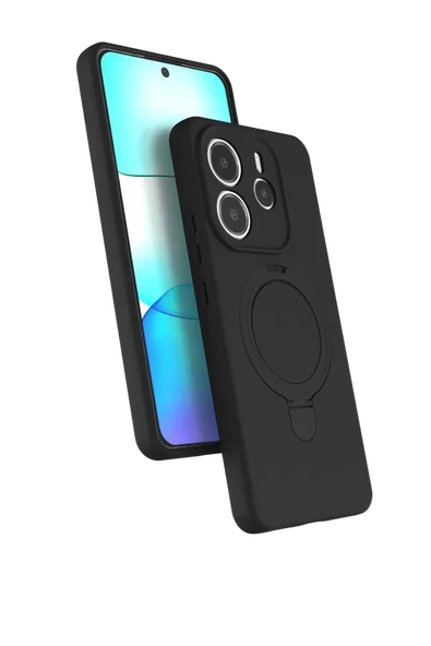 Newface Xiaomi Redmi Note 14 4G Regal Magsafe Standlı Kapak - Siyah ürün görseli 1