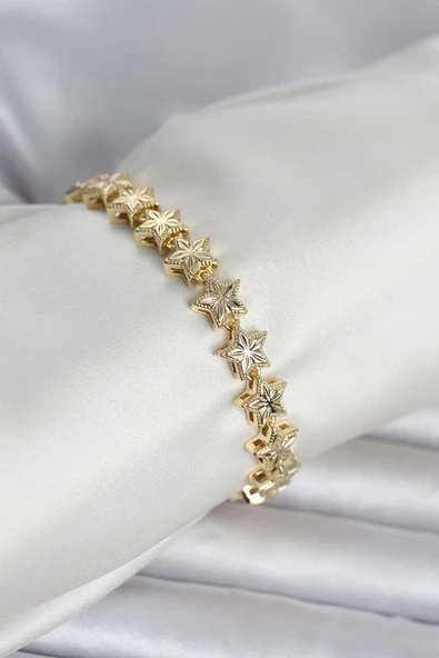 Pirinç Gold Renk Yıldız Model Kadın Bileklik ürün görseli 1