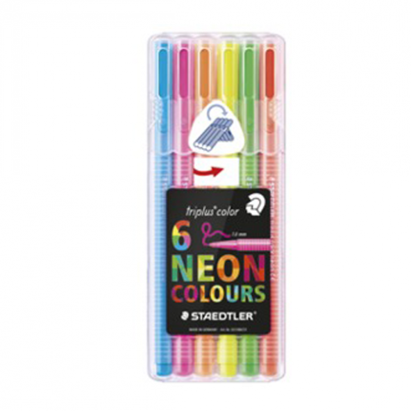 Staedtler Keçeli Boya Kalemi Trıplus Color Üçgen 6 LI 323 SB6CS1 ürün görseli 1