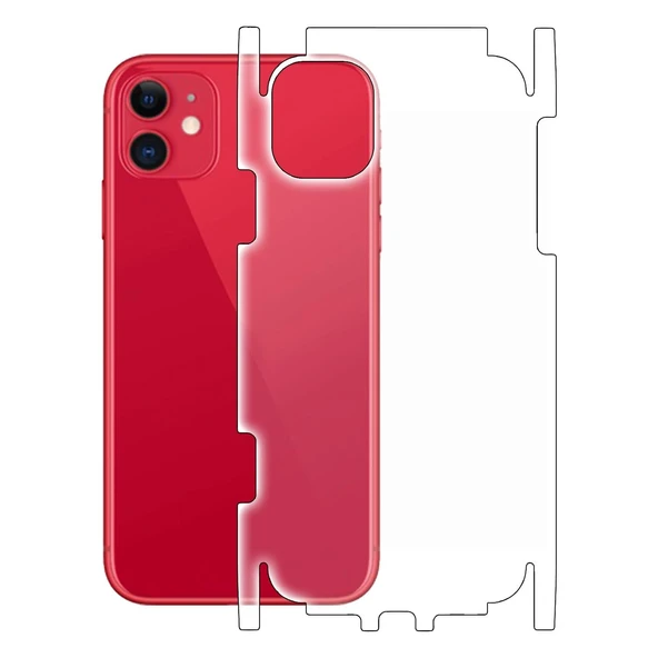 Iphone 11 ile Uyumlu 360 Arka Kaplama   Mat Şeffaf ürün görseli 1